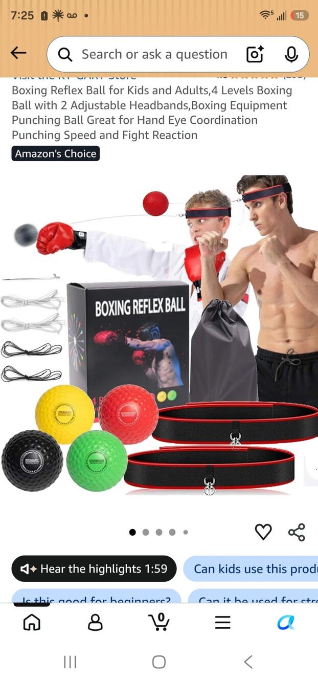 Boxing Reflex Ball, 4 Levels Boxing Ball w 2 Adjustable Headbands